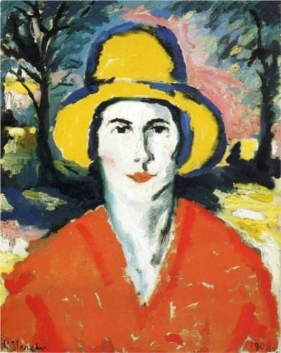 Artwork Title: Portrait Of Woman In Yellow Hat