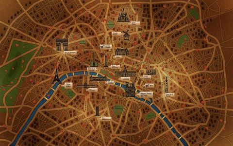 Artwork Title: Paris Map
