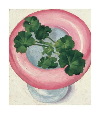 Artwork Title: Geranium Leaves In Pink Dish