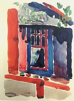 Artwork Title: Window. Red and Blue Sill