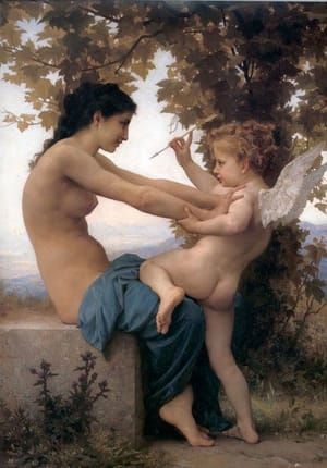 Artwork Title: A Young Girl Defending Herself Against Eros
