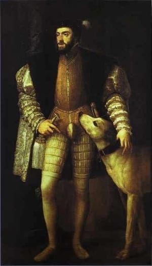 Artwork Title: Portrait Of Charles V With Dog