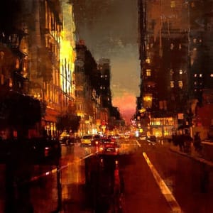Artwork Title: Sunset by Union Square