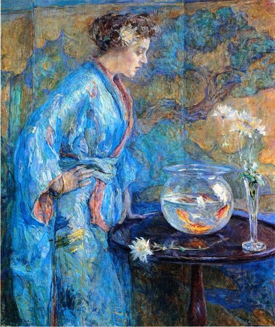 Artwork Title: Girl in Blue Kimono
