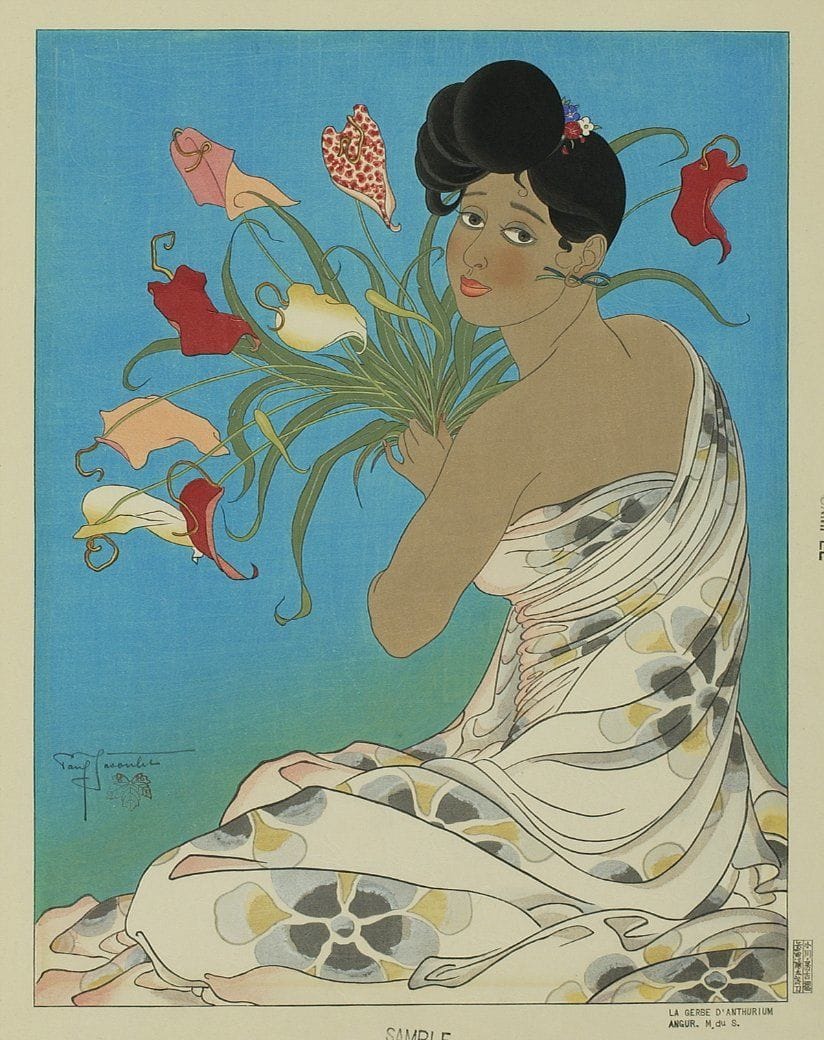 Artwork Title: Woman With Flowers