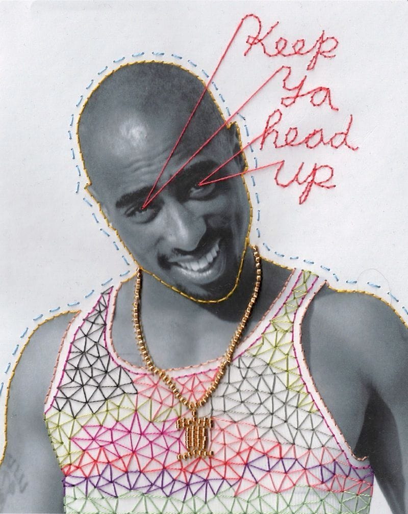 Artwork Title: Embroidered Tupac