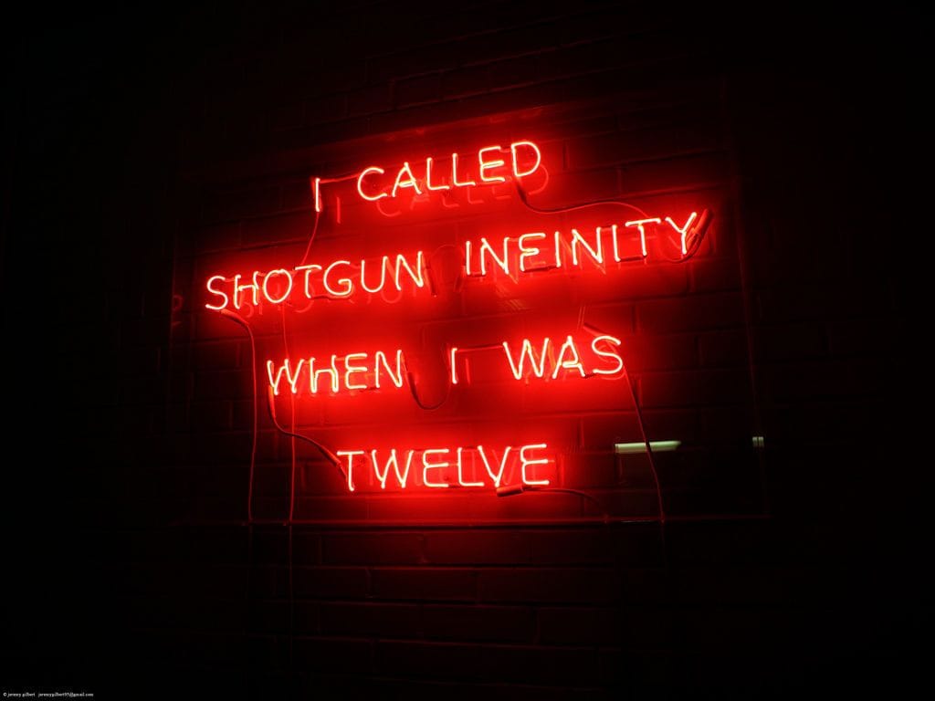 Artwork Title: I Called Shotgun Infinity When I Was Twelve