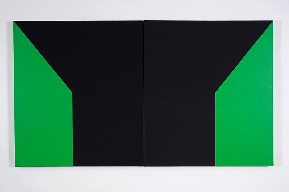 Artwork Title: Diptych (Green & Black)