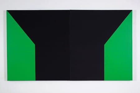 Artwork Title: Diptych (Green & Black)