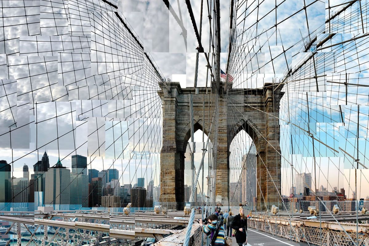 Artwork Title: Brooklyn Bridge Crossing