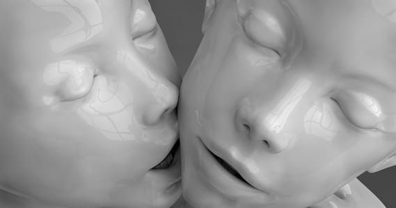 Artwork Title: The little models. Kiss of love. #1/4