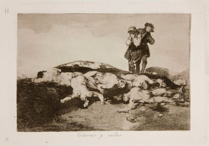Artwork Title: Los Desastres de la Guerra - No. 18 - Enterrar y callar