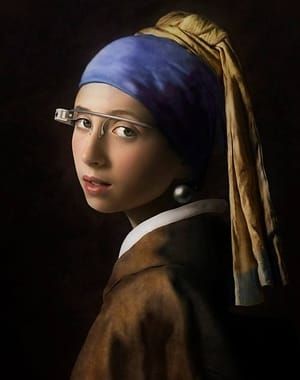 Artwork Title: La joven de la perla y Google Glass