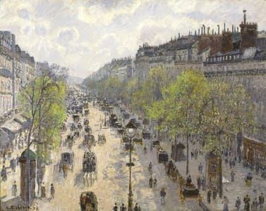 Artwork Title: Le Boulevard de Montmartre, Matinée de Printemps