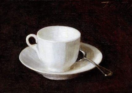 Artwork Title: White Cup and Saucer