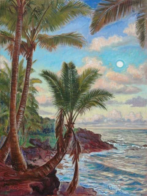 Artwork Title: Moonrise in Puna