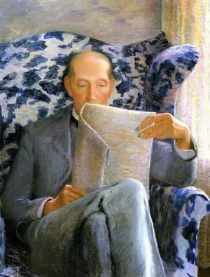 Artwork Title: Thomas Sergeant Perry Reading a Newspaper