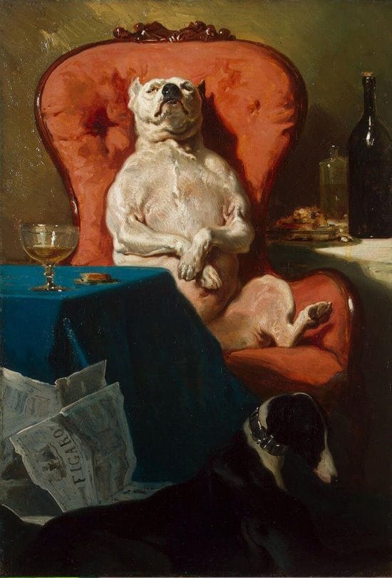 Artwork Title: Pug Dog in an Armchair