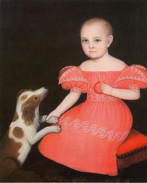 Artwork Title: Child in Pink with Her Spaniel