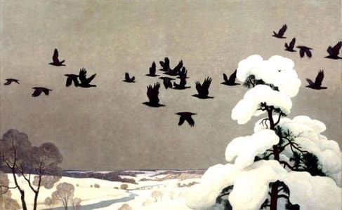 Artwork Title: Crows in Winter