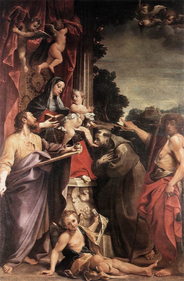 Artwork Title: Madonna Enthroned with St. Matthew