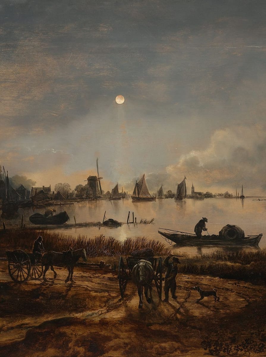 Artwork Title: River View by Moonlight