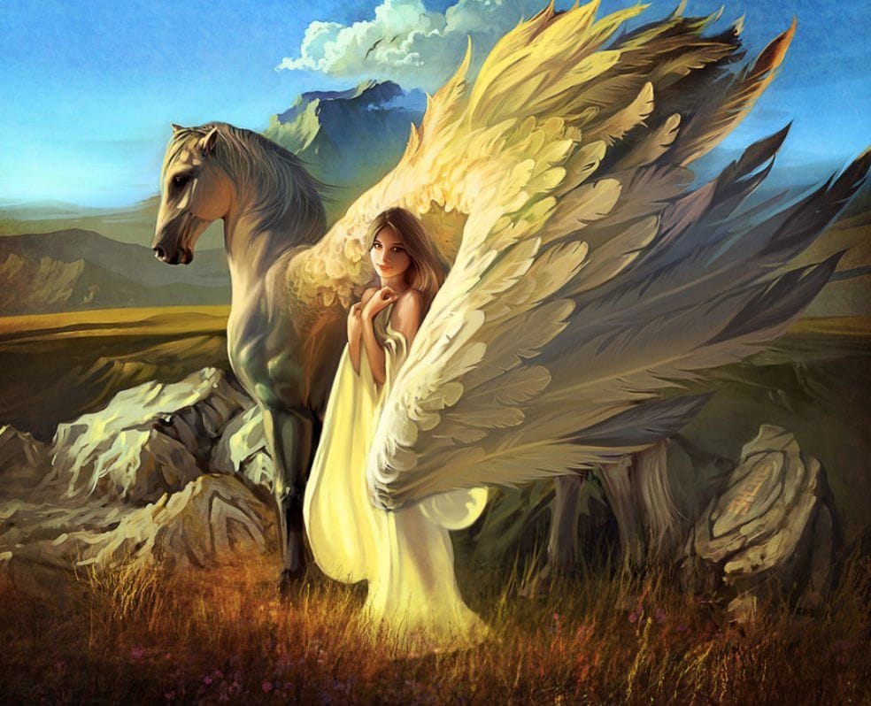 Artwork Title: Girl and Pegasus