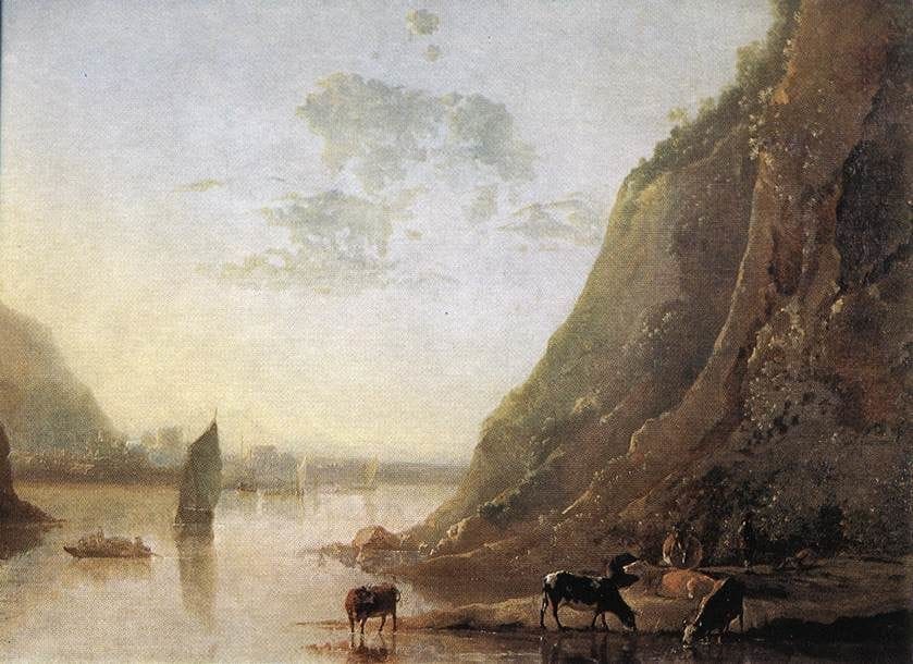 Artwork Title: River Bank With Cows