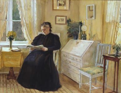 Artwork Title: Woman Reading in the Salon Room