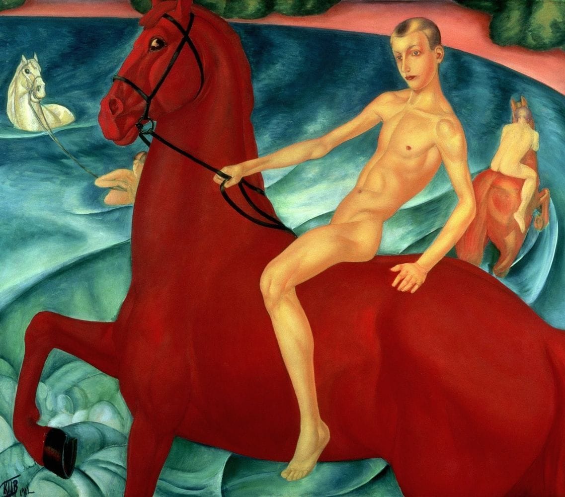 Artwork Title: Bathing of the Red Horse