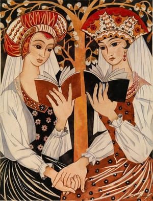 Artwork Title: Two Russian Maidens