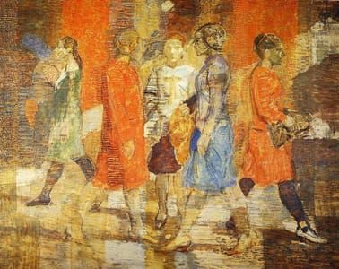 Artwork Title: Five Women Walking