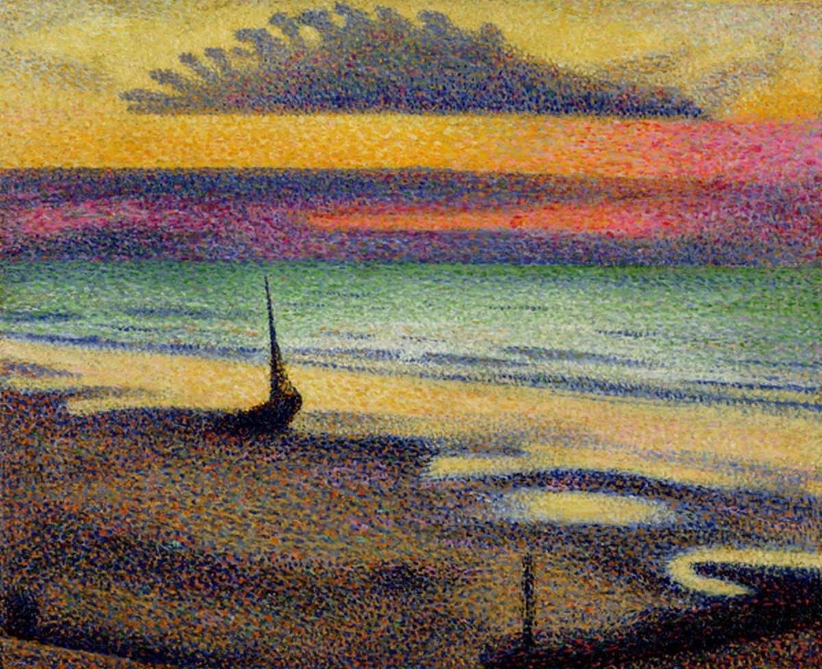 Artwork Title: Plage a Heist (The Beach at Heist),  1891