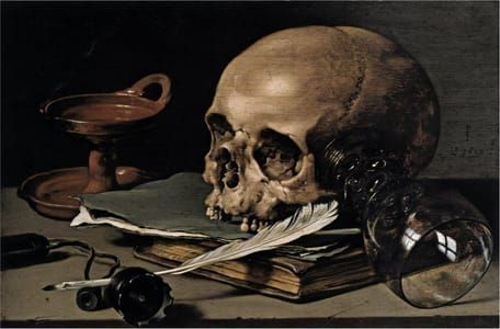 Artwork Title: Still Life with a Skull and a Writing Quill