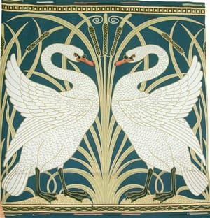 Artwork Title: Swan, Rush and Iris (Wallpaper)