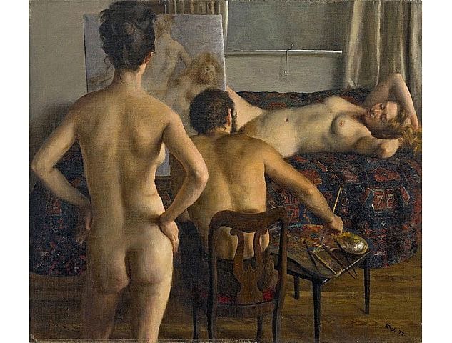 Artwork Title: Two Models and the Artist