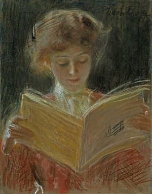 Artwork Title: Absorbed in Reading