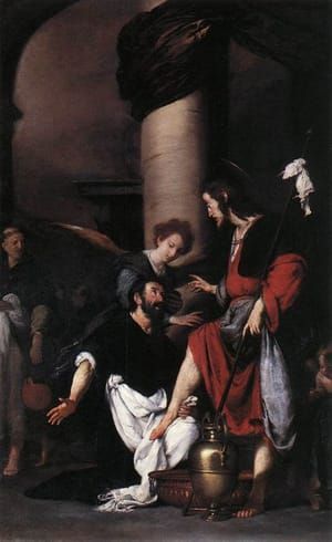 Artwork Title: St Augustine Washing The Feet Of Christ