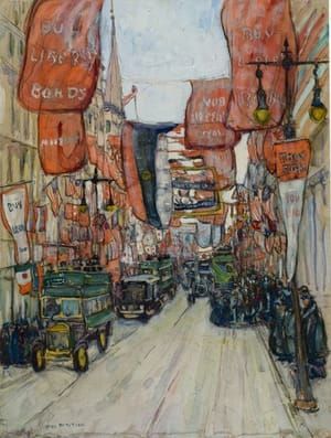 Artwork Title: Fifth Avenue with Allied Flags