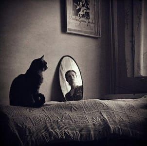 Artwork Title: Self Portrait with Cat