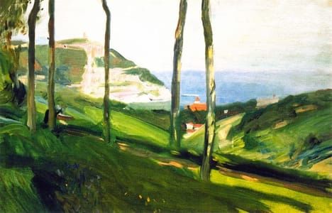 Artwork Title: Landscape of San Sebastian with Mount Igueldo