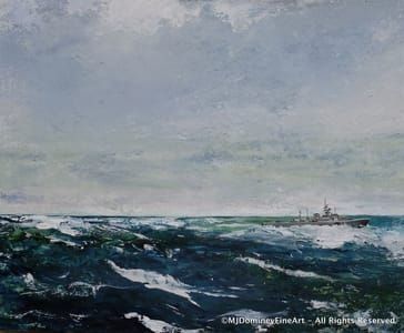 Artwork Title: W601 – A Ship In A Rough Sea