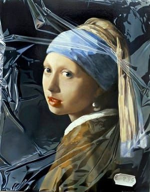 Artwork Title: Girl with a Pearl Earring in Plastic