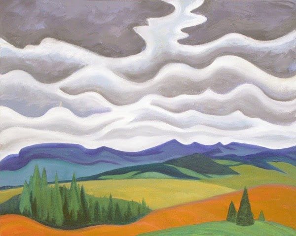 Artwork Title: Storm Clouds in the Foothills