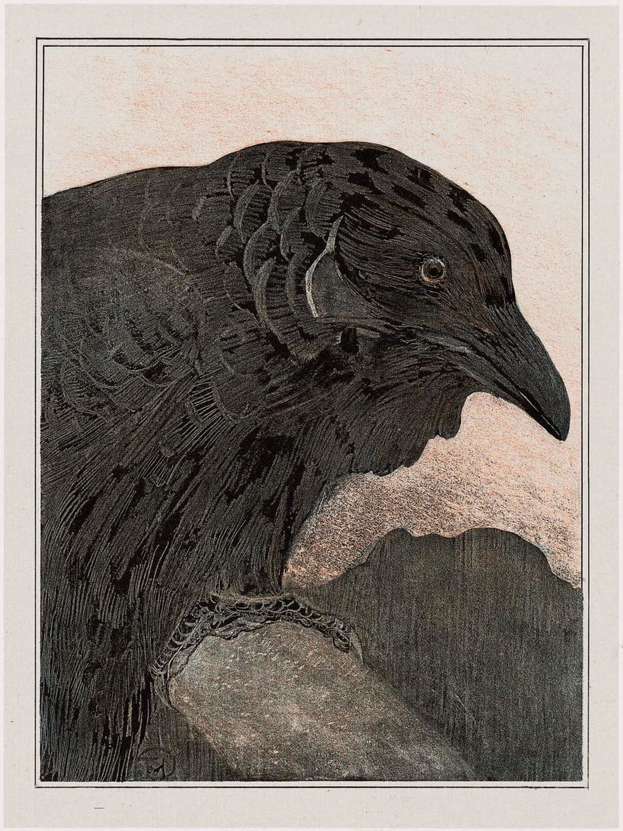 Artwork Title: Old Crow (1908 Calendar: January) (Oude kraai)