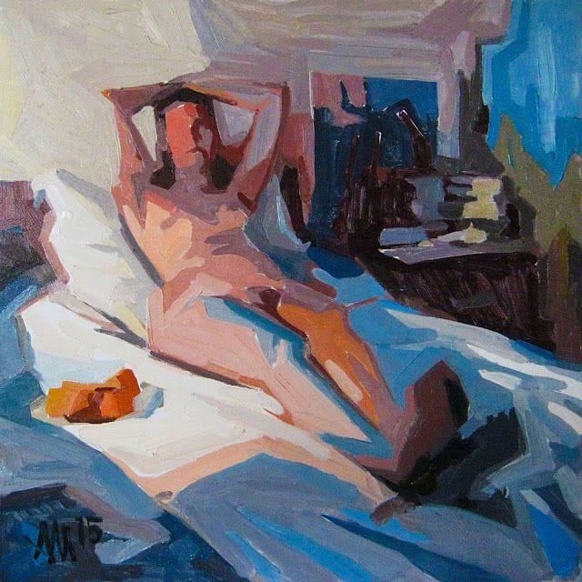 Artwork Title: девушка с абрикосами (Girl with Apricots)