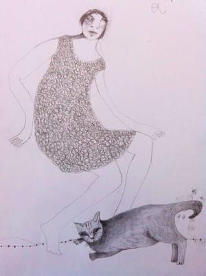 Artwork Title: Twist Dancing with a Cat