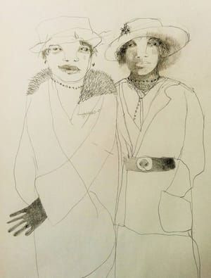 Artwork Title: Women Wearing Hats
