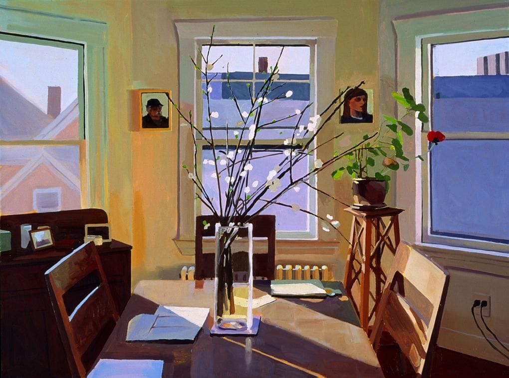 Artwork Title: Cherry Blossoms in Dining Room, July