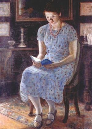 Artwork Title: Blue Girl Reading